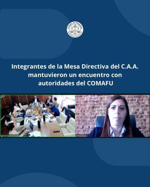 Integrantes de la Mesa Directiva del C.A.A. mantuvieron un encuentro con autoridades del COMAFU