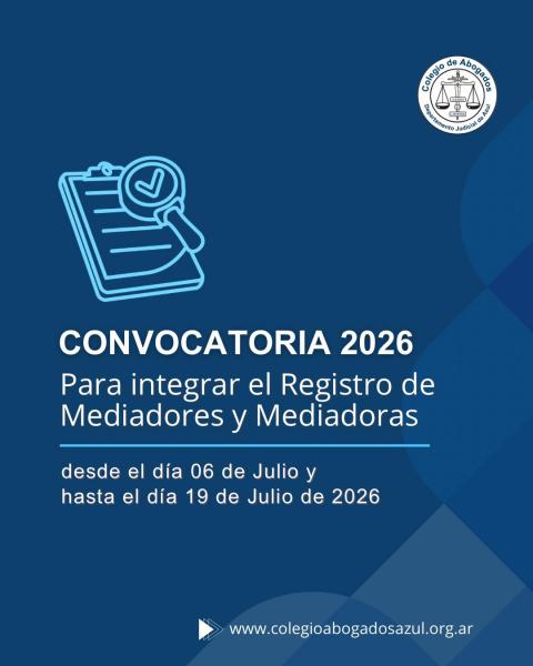 Abre la inscripción para integrar el Registro de Mediadores y Mediadoras de la Provincia de Buenos Aires