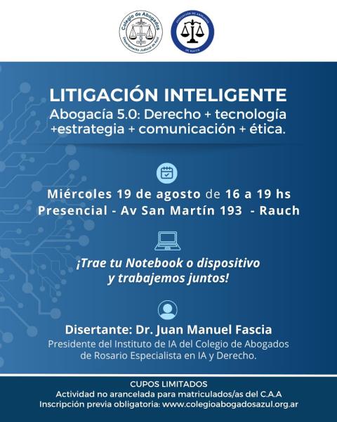 LITIGACIÓN INTELIGENTE Abogacía 5.0: Derecho + tecnología + estrategia + comunicación + ética