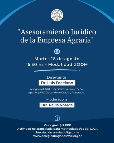 "Asesoramiento Jurídico de la Empresa Agraria"