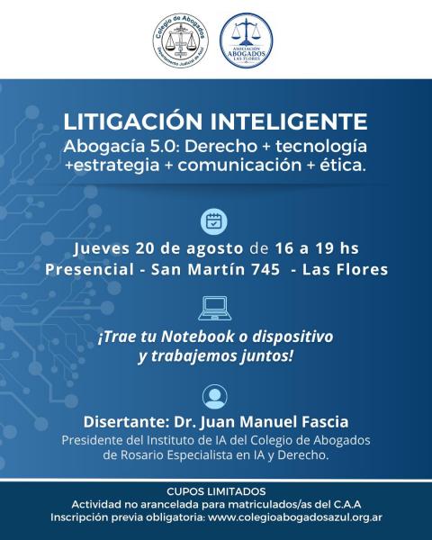 LITIGACIÓN INTELIGENTE Abogacía 5.0: Derecho + tecnología + estrategia + comunicación + ética