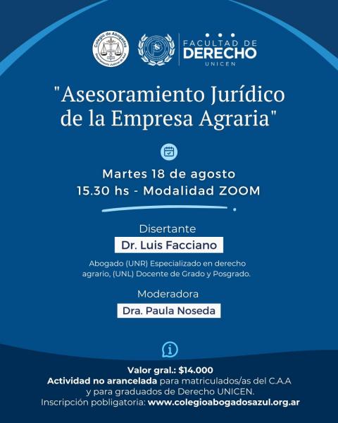 "Asesoramiento Jurídico de la Empresa Agraria"