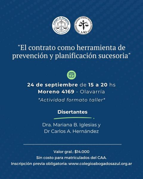 “El contrato como herramienta de prevención y planificación sucesoria”