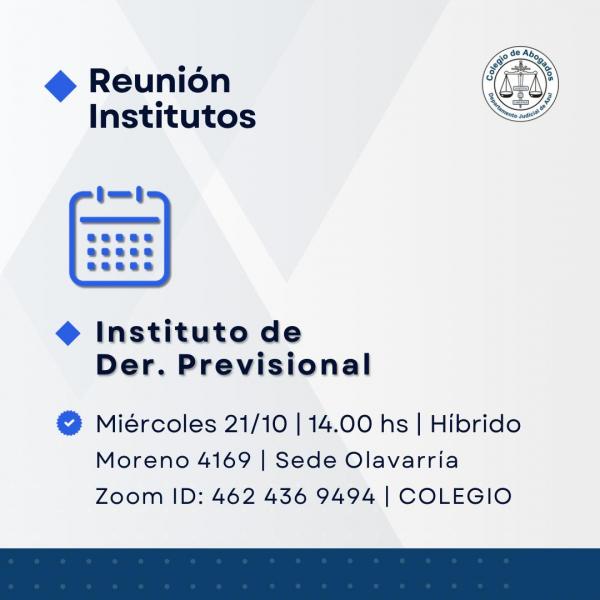 Reunión del Instituto de Derecho Previsional