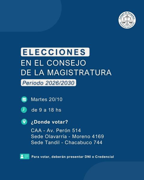 Elecciones Consejo de la Magistratura de la Nación | Período 2026-2030
